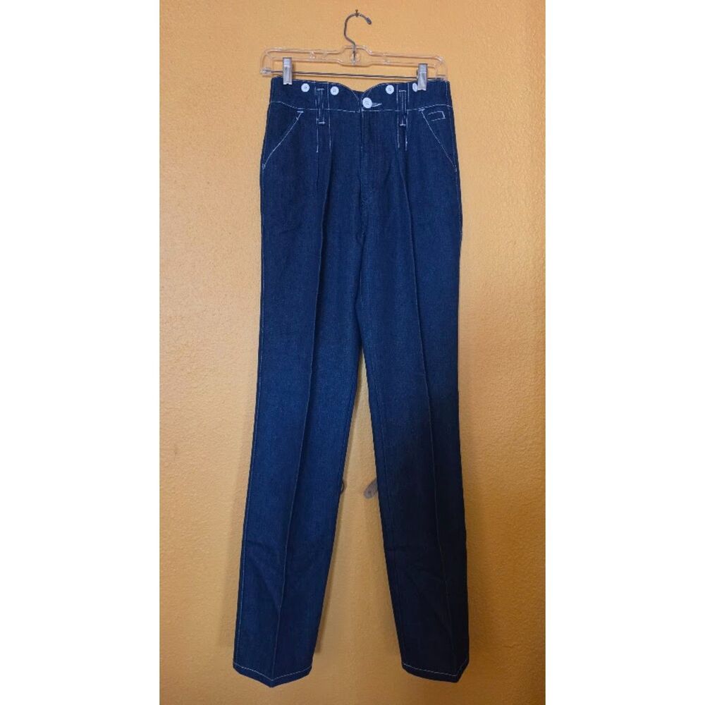 Vintage 1970s Faded Glory by Appendagez Jeans with removable suspenders Size 7